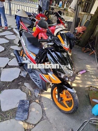 Honda Air Blade 2009 Đen-đỏ-cam-xanh