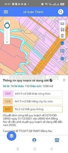 Bán Đất mặt tiền 8m×155m Tỉnh Lộ 766, Xuân Thành, Xuân Lộc, Đồng Nai