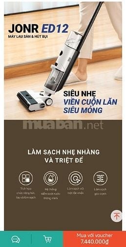Thanh lý máy vừa hút bụi vừa lau nhà Jonr Ed12