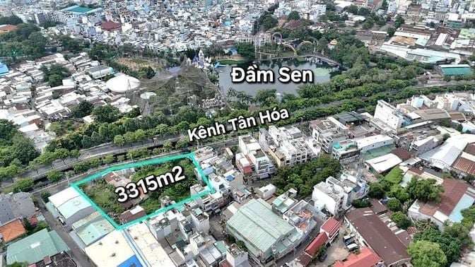 [HIẾM] Khuôn đất cực lớn 3315m2 - mặt tiền Kênh Tân Hóa, Tân Phú
