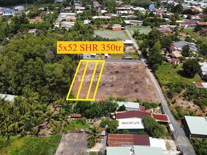 5x52 co thổ cư. Gần trường học. Trung tâm tiện ích. 350tr 