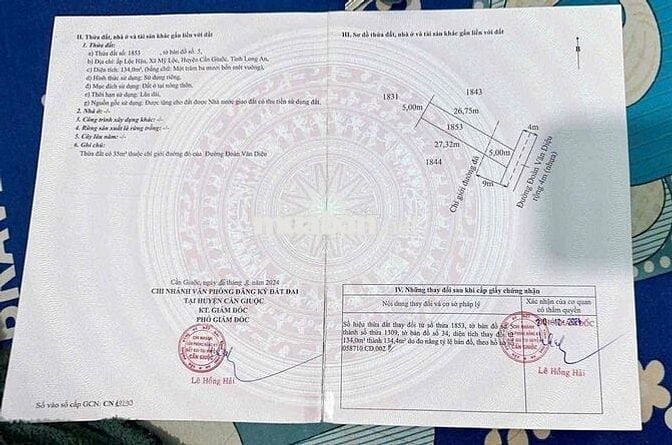 Bán nhà mặt tiền đường Đoàn Văn Diệu. cách chợ Bình Chánh 15p