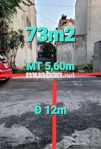 Chính chủ cần tài chính bán gấp lô đất 73m2, mặt tiền 5,60m,  16,4 tỷ
