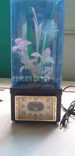 Đèn ngủ kiêm đồng hồ Nhựa Kim loạic cổ