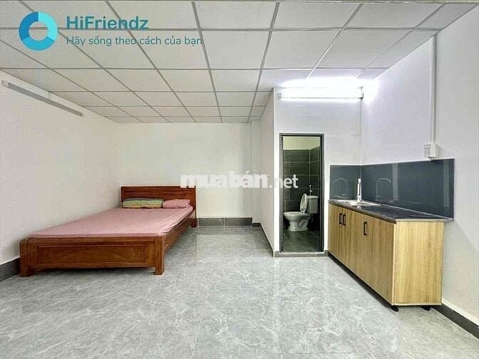 Cho thuê phòng trọ studio cửa sổ giếng trời ( dự án mới xây ở Gò Vấp)