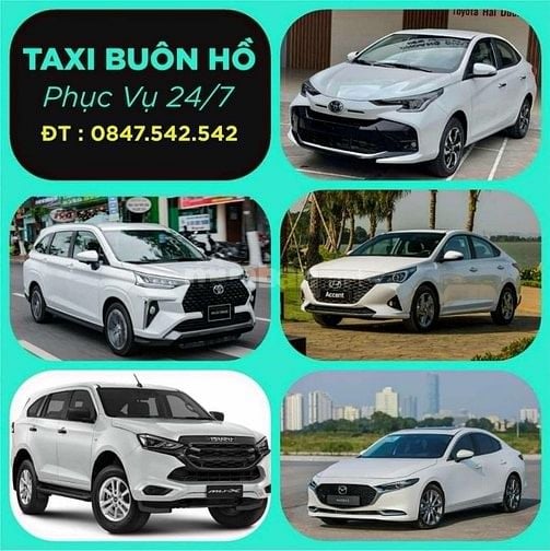 TAXI BUÔN HỒ -TAXI KRÔNG NĂNG  0847.542.542