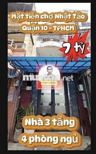 🔥 Bán nhà Quận 10 – mặt tiền chợ Nhật Tảo – 3 tầng – kinh doanh đỉnh –