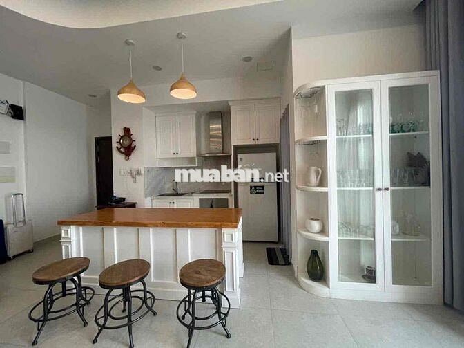 Cho thuê căn góc thiết kế 1PN đẹp, phòng khách rộng tiện nghi