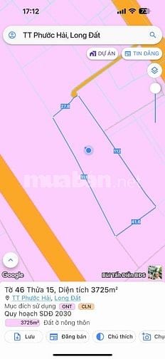 ⭐ ĐẤT VƯỜN PHƯỚC HẢI  - chỉ hơn 2tr/m2– NGANG 27M (NỞ HẬU 41M);