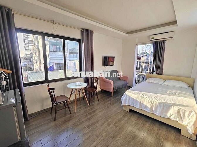 Trống sẵn Studio 28m2 full đồ ban công thoáng, Đội Cấn