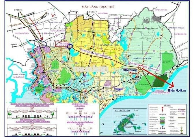 CC BÁN ĐẤT BRVT gần CAO TỐC - BIỂN 6KM -  RẤT ĐẸP - 344m² - 100 tc SHR