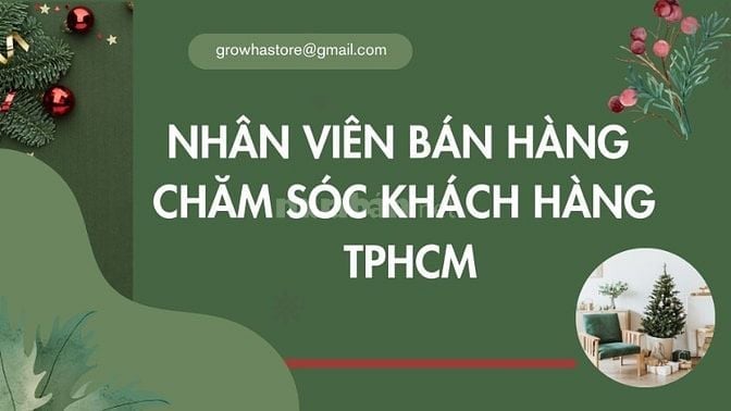 VIỆC LÀM NGAY FULL TIME / PART TIME  TPHCM 