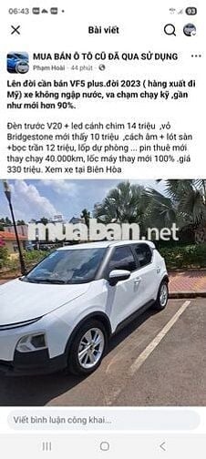 VinFast VF5 Plus 2023 Trắng Đã qua sử dụng