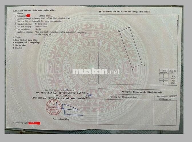 Bán lô đất trục Nguyễn Đăng Đạo gần bệnh viện đa khoa Kinh Bắc Ninh