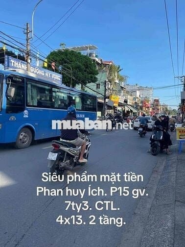 NhÀ MẶT TIỀN PHAN hUY iCH. p15 Tân Bình. có dòng tiền ổn định 16tr/t