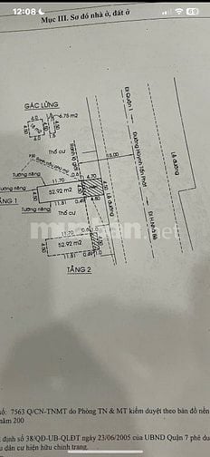 Bán nhà mặt tiền Huỳnh tấn phát 4,50x16 1lũng 1 lầu giá 12tỷ