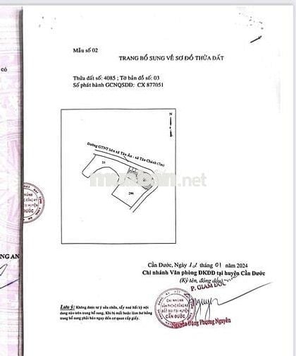 bán 5 sổ đất thổ cư gần chợ Tân cảnh , cần đước LA