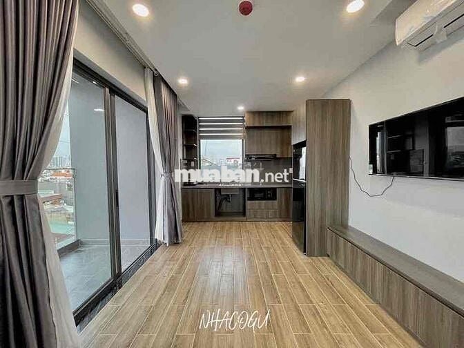 CHDV full nội thất 1pn mới 100% ban công,  máy giặt riêng bảo vệ 24/7