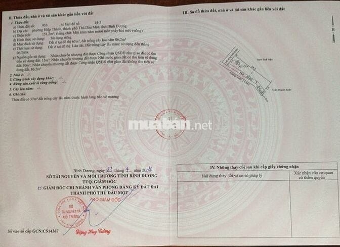 Đất đẹp giá rẻ -  chính chủ Thủ Dầu Một