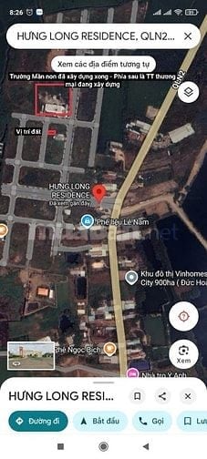 Đât khu dân cư Hưng Long - sổ hồng chính chủ 1ty300