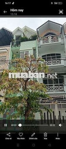 Nhà 4 tầng mặt tiền đường 84 cao lỗ p4 q8 DT 4m x 20m trệt 3 lầu