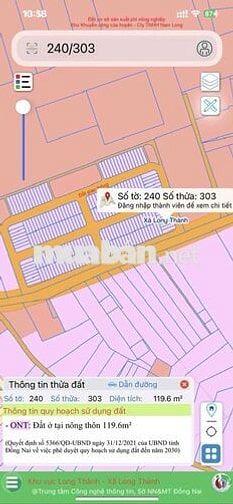 chính chủ bán đất xã Long thành ( xã Long an cũ )