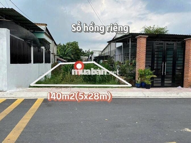 Bán đất 140m2 giá 1ty4 đường Suối Lội xã Tân Thông Hội, Củ Chi- sổ hồn