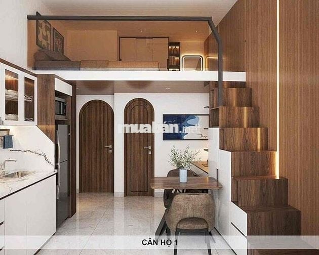 CĂN HỘ CÓ GÁC SÂN VƯỜN THOÁNG 40m2 NỘI THẤT GỖ SIÊU XINH - Phú Nhuận