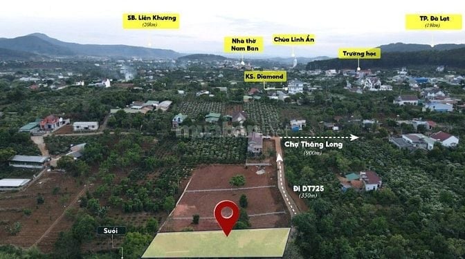 Lô đất trung tâm Nam Ban, cách DT 725 400m, chợ Thăng Long 900m, giá c