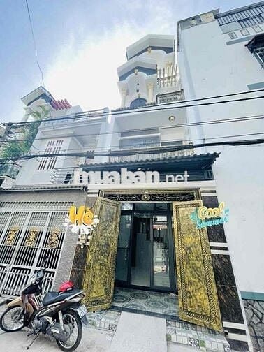 nhà 4x14m 4 tầng 4pn 3wc sân thượng, hẻm xe tải thông, Đường Số 6