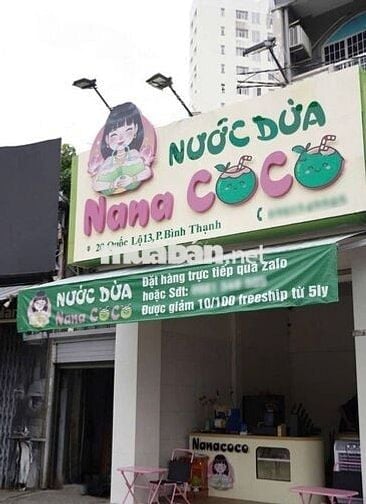 Sang quán nước dừa NanaCoco mặt tiền Bình Thạnh