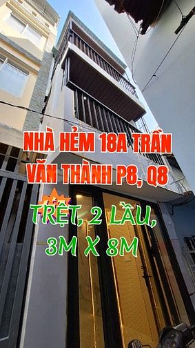 Nhà tuyệt đẹp, DTSD 69m2, 1trệt, 2 lầu, H18A Trần V Thành, P8, Q8