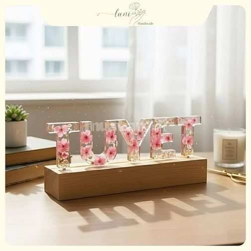 Đèn ngủ theo tên yêu cầu LN01 kèm charm