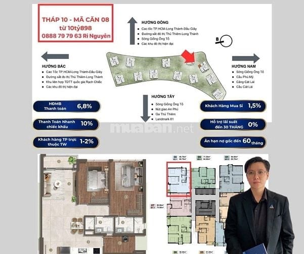 Căn hộ cao cấp 2 phòng ngủ THE PRIVE Tháp 10 suất ngoại giao view tầng