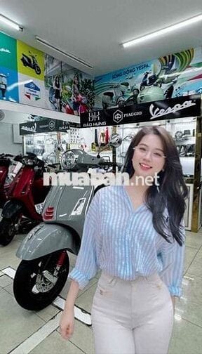 Vespa Gts xám si măng 2022 ngay chủ xe siêu đẹp