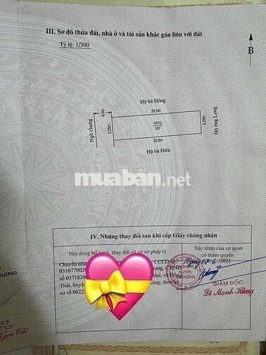 Đất sổ đỏ chính chủ Xích Thổ, An Hải, HP