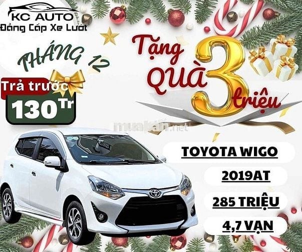 Toyota Wigo 2019 1.2G AT - 47000 km