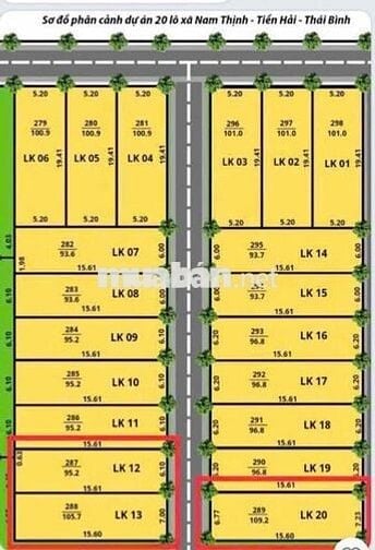 Chính chủ bán 3 lô đất đẹp nhất dự án – Tiền Hải, Thái Bình