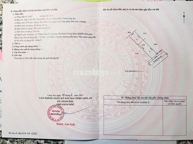 BÁN ĐẤT 2 MẶT TIỀN – 475,4m² – GIÁ CHỈ 1.5 TỶ