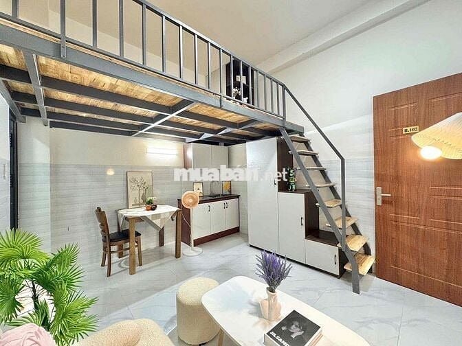 DUPLEX GÁC CAO_FULL NỘI THẤT (THANG MÁY_BẢO VỆ) VƯỜN LÀI.Q12_ĐH NTT_VL