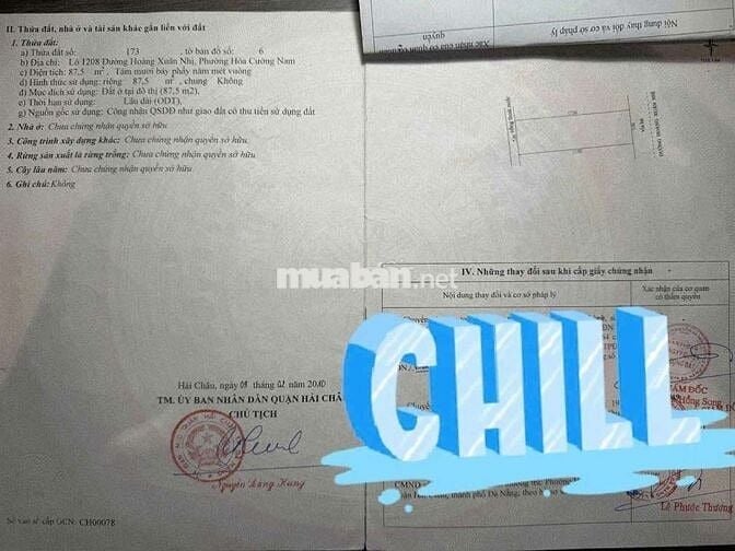 Bán đất tặng kèm dãy trọ cấp 4 mặt tiền Hoàng Xuân Nhị