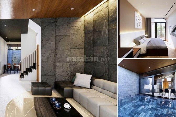 Cho thuê villa hồ bơi mới xây 4PN, giá 30tr có bếp và bồn tắm trong cá