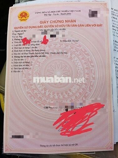 Chính chủ bán gấp đất thổ cư 55m2 Hà Nội xây nhà luôn,sẵn cống thoát