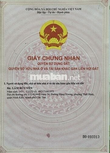 Đất Thổ cư - 300m2 - Kiên Lương - Kiên Giang - Lộ 15m