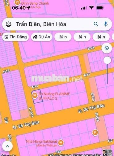 cần bán lô biệt thự góc 2 mặt tiền d2d võ thị sáu biên hoà