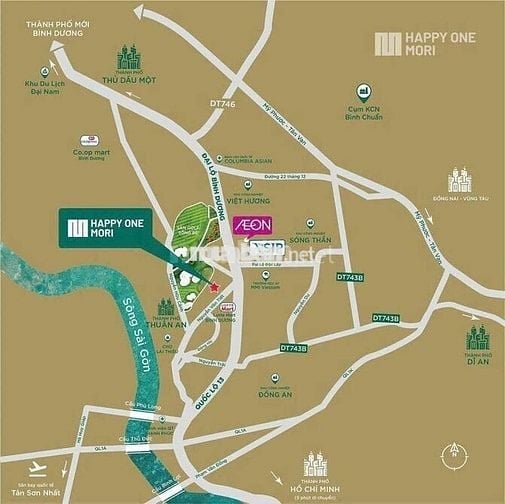 CH gần AEON Bình Dương, Trả góp 0% LS 36 tháng, TT trả trước 130tr