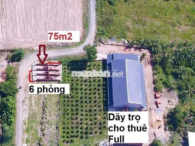 405 triệu, 62m2, full thổ cư, xây trọ dòng tiền 60-80tr /năm, KCN lớn