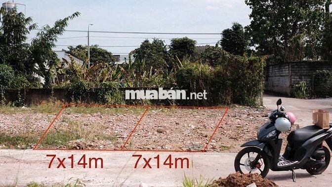 Đất xây biệt thự 14x14 giá chỉ 1t290 tại KDC Tân Triều