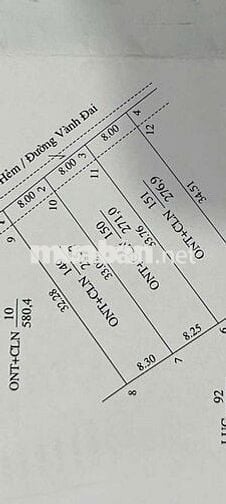 Bán nền giá rẻ 8x33m giá 400 triệu, trung tâm TT Óc Eo
