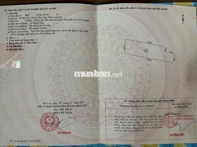 bán đất chính chủ có thổ cư có thể xây dưng ngay và tách ra dươc 2căn